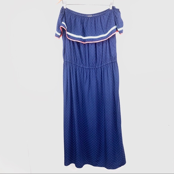 Blue maison Jules Womens Fiesta Off-Shoulder Dress Small